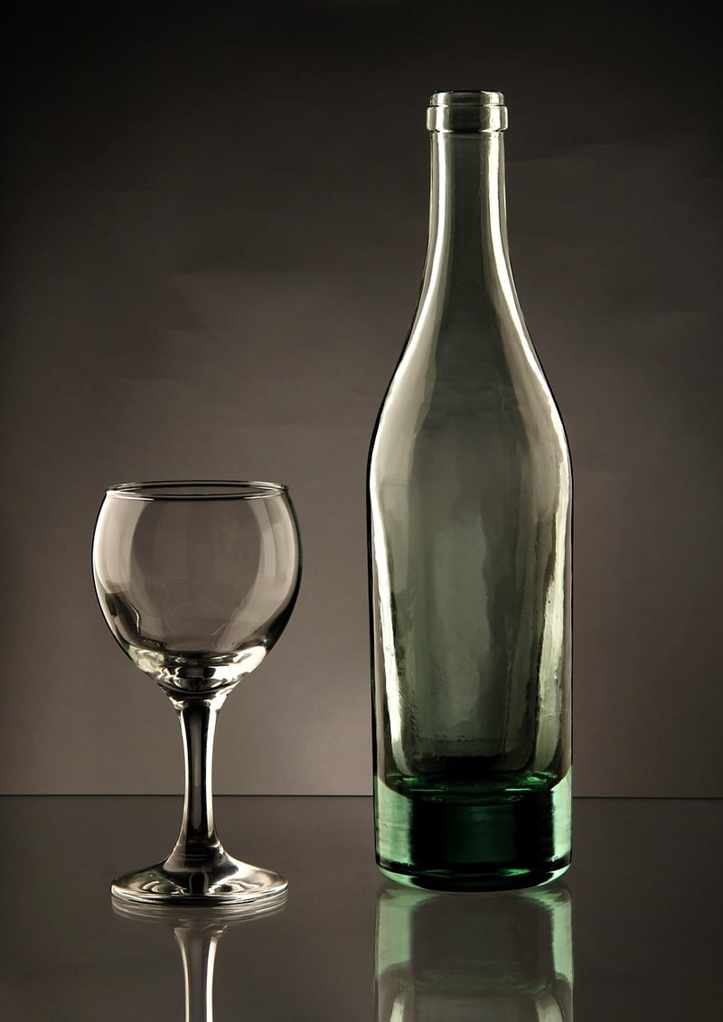 Upcycled glass bottles